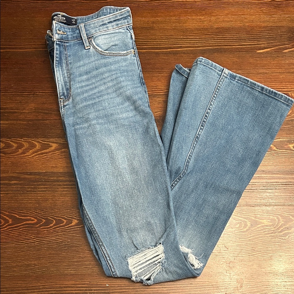 Hollister Light Blue High-Rise Vintage Flare Jeans